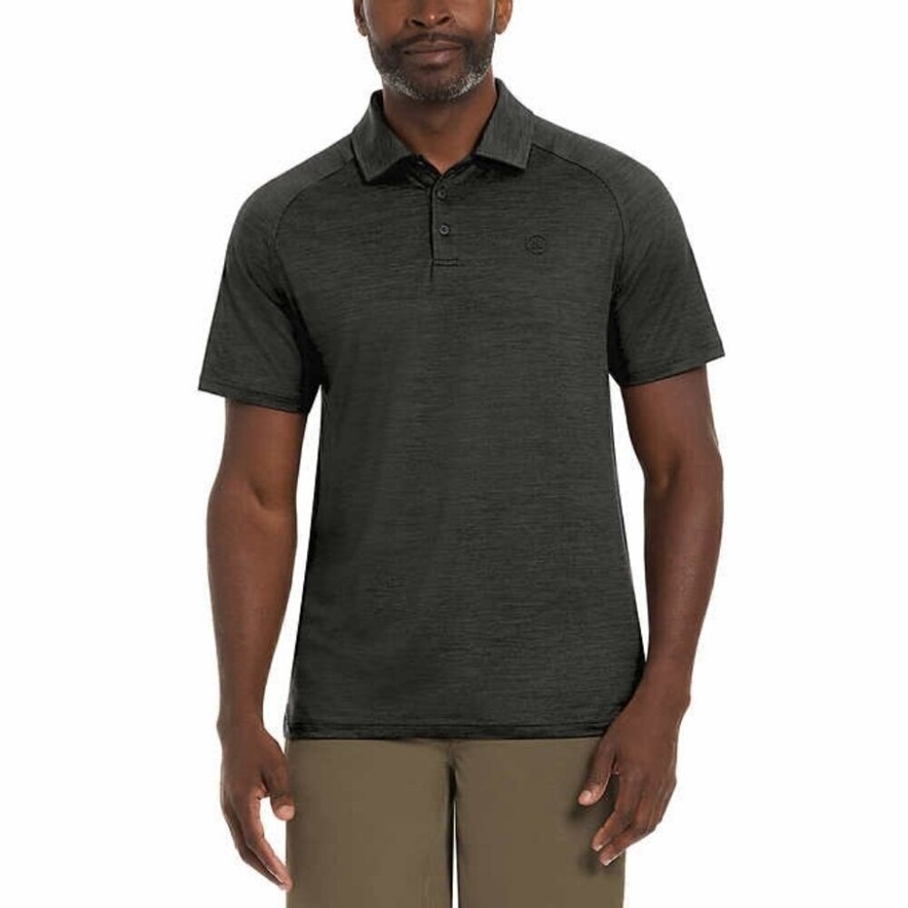 NEW Hurley Men's L Moisture Wicking Polo Golf Shirt Gray